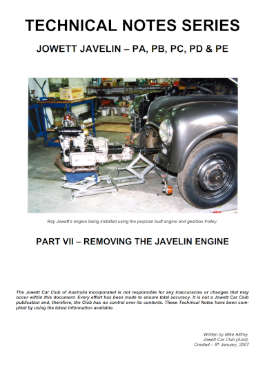 Part 7 Engine Removal