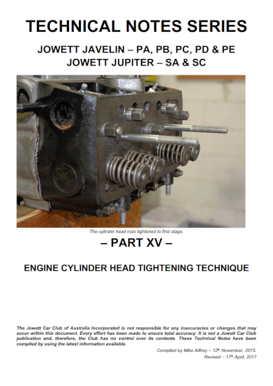 Part 15 Cylinder head Tightening Technique