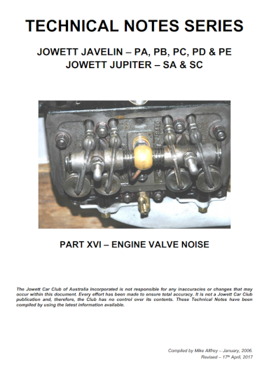 Part 16 Engine Valve noise
