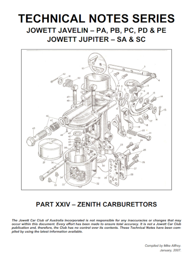 Part24 Zenith Carburettors