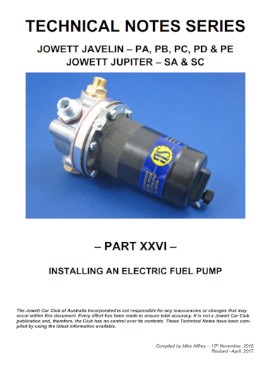 Part 26 Installing an Electric Fuel Pump