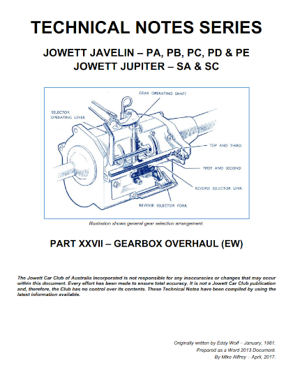 Part 27 Gearbox Overhaul